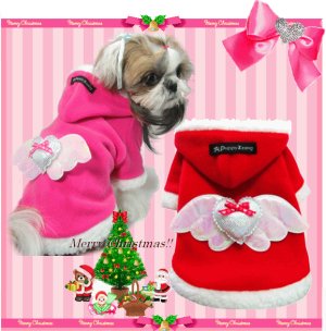 画像5: 【在庫限り】【XL】【レッド】【999円】可愛いウイング＆ハートのフード【puppyzzang】クリスマス【xmas】