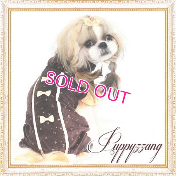 画像1: 【20％OFF】【2380円】【セール】【犬 服】【メール便OK】リボンのブラウニーオールインワン【Puppyzzang】