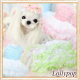 画像: 【新作】【春夏】【Sale　2180円】【犬 服】ローズモチーフチュチュドレス【Lollypop】【メール便OK】