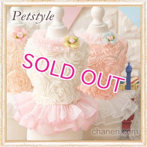 画像: 【再入荷】【Sale】【1680円】【犬 服】Roseモチーフワンピース【petstyle】【メール便OK】