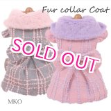 画像: 犬 服 犬の服 Sale ドッグウェア ワンピース ドレス  秋冬のチェックとリボンのコートDress【メール便可】